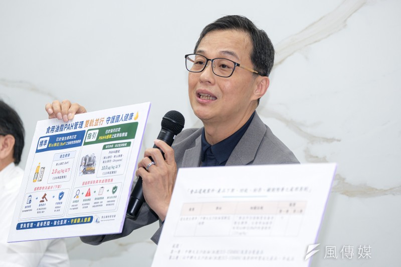 20260703-「食藥署說明受影響油品回收處置情形」記者會3日於衛福部舉行，圖為食藥署署長姜至剛。（劉偉宏攝）