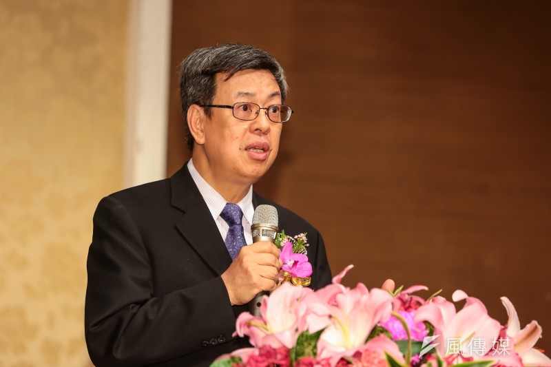 民進黨副總統參選人陳建仁出席「國際單親兒童文教基金會２０周年募款餐會」。（顏麟宇攝）