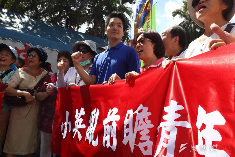 20170703反對前瞻計劃民眾在國民黨立委帶領下遊行立院周邊，立委蔣萬安