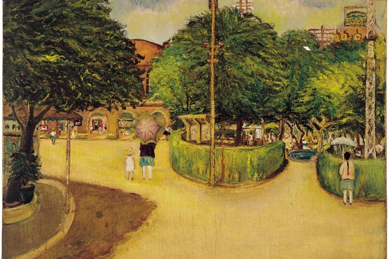 夏日街景-陳澄波-1927-畫布·油彩-79×98cm-台北市立美術館典藏-取自維基百科.jpg 夏日街景-陳澄波-1927-畫布·油彩-79×98cm-台北市立美術館典藏-取自維基百科.jpg