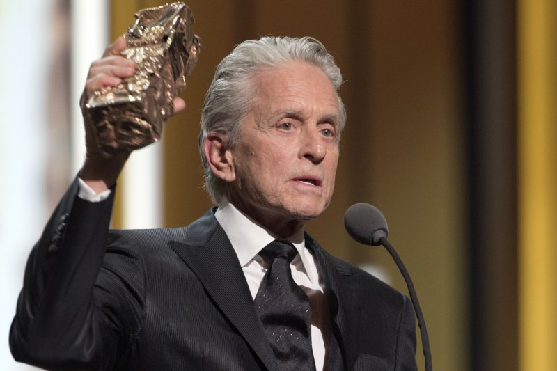 美國名演員麥克道格拉斯（Michael Douglas）得到凱撒獎榮譽獎（Honorary César）。（美聯社）