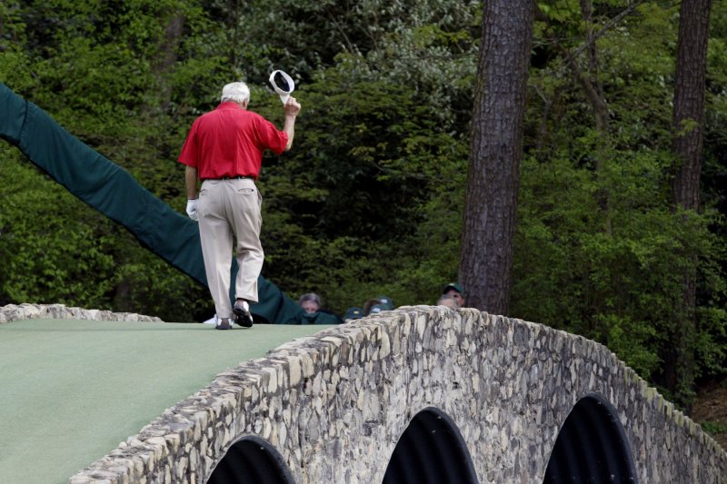 美國高爾夫球名將阿諾．帕瑪（Arnold Palmer），2004年最後一次參加美國名人賽（AP）