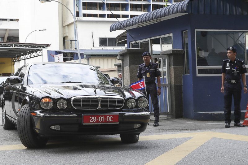 北韓官員14日前往吉隆坡中央醫院要求領回金正男的遺體，但遭大馬政府拒絕。（美聯社）