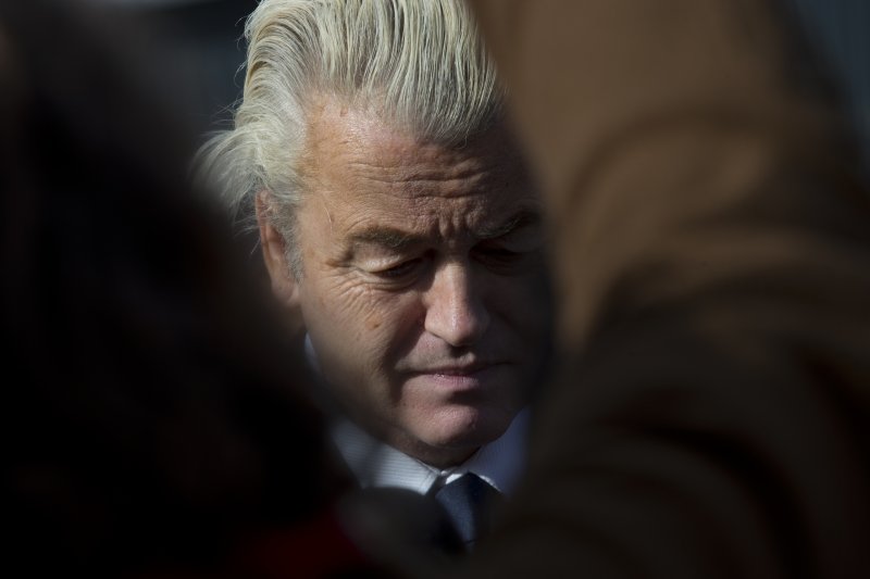 荷蘭國會眾議院選舉15日投票，自由黨領導人威爾德斯（Geert Wilders）（AP）