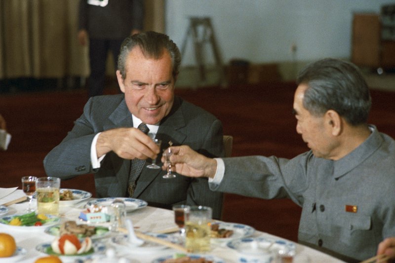 美國總統尼克森與中國總理周恩來,1972年(Wikipedia / Public Domain) 美國總統尼克森與中國總理周恩來,1972年(Wikipedia / Public Domain)