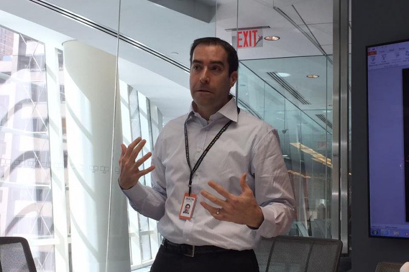 美國《彭博新聞社》公關長舒契特(Jason Schechter)(簡恒宇攝) 美國《彭博新聞社》公關長舒契特(Jason Schechter)(簡恒宇攝)
