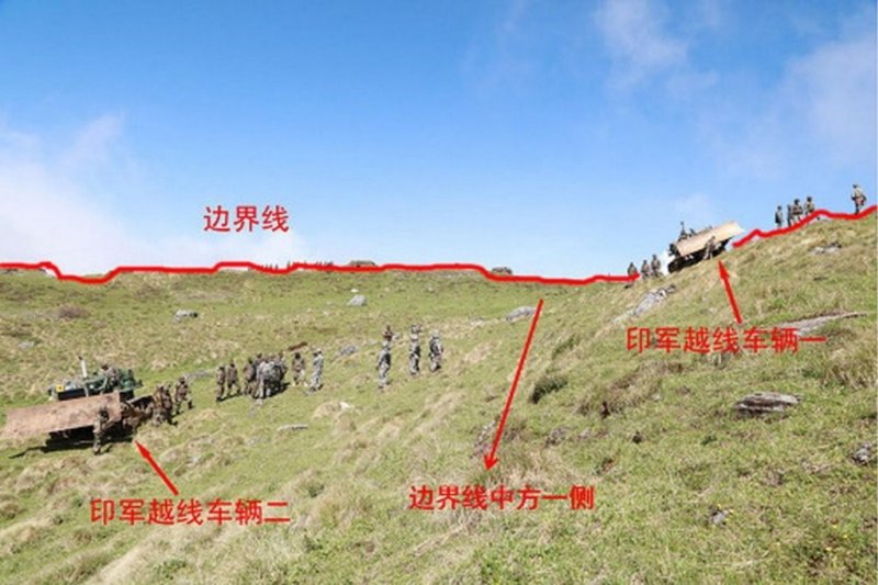 印度與中國在洞朗高原對峙(取自網路)