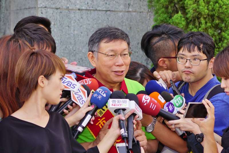 20170925-台北市長柯文哲出席北台灣媽祖文化節記者會，暨金面媽祖回鑾台北城儀式。（盧逸峰攝）