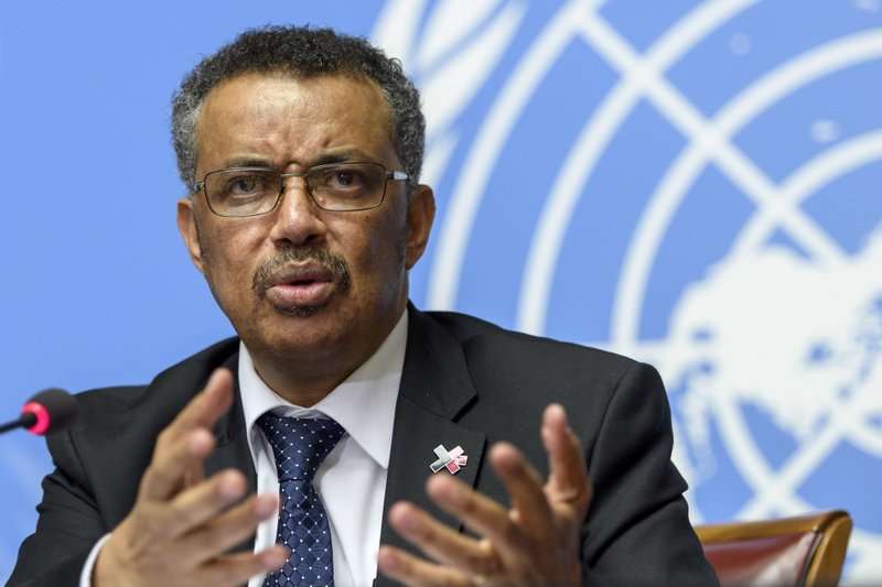 世界衛生組織總幹事譚德塞(Tedros Adhanom Ghebreyesus)。 (美聯社) 世界衛生組織總幹事譚德塞(Tedros Adhanom Ghebreyesus)。 (美聯社)