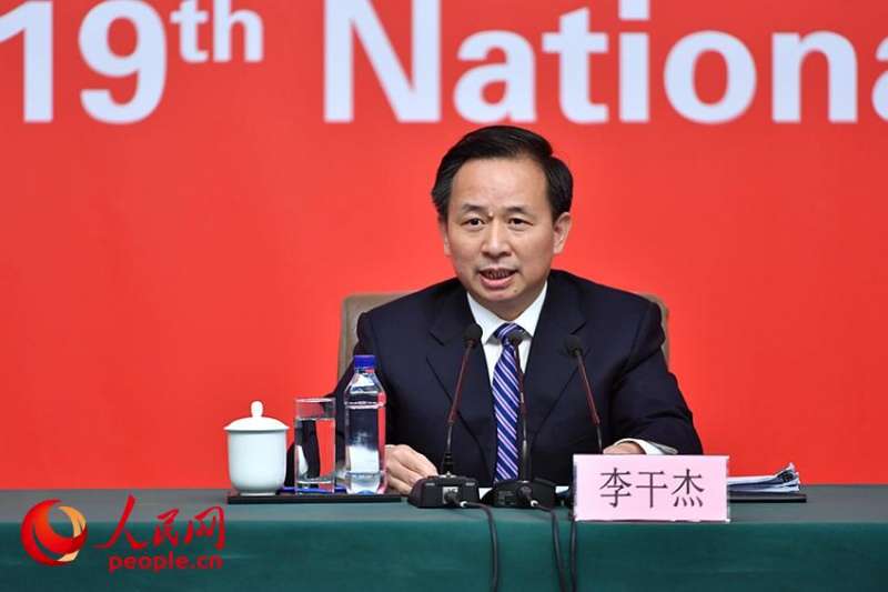 2017-10-23-環境保護部黨組書記及部長李幹杰。(取自中共十九大新聞中心) 2017-10-23-環境保護部黨組書記及部長李幹杰。(取自中共十九大新聞中心)
