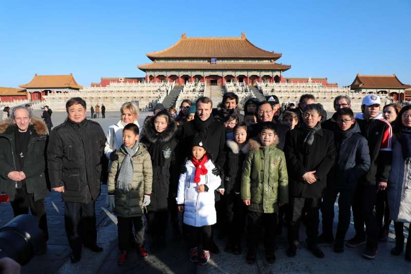 法國總統馬克宏參觀故宮博物院(新華社) 法國總統馬克宏參觀故宮博物院(新華社)