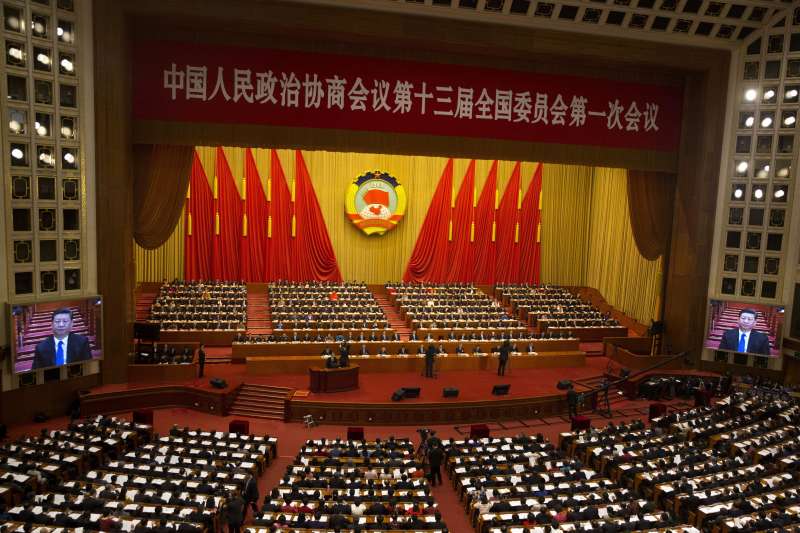 2018年中國全國兩會,全國政協十三屆一次會議3月3日率先登場(AP) 2018年中國全國兩會,全國政協十三屆一次會議3月3日率先登場(AP)