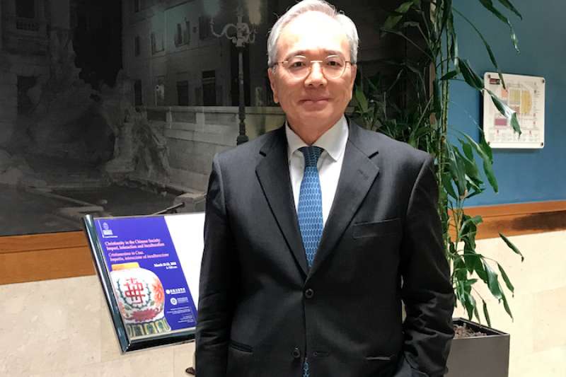 駐教廷大使館李世民大使。(曾廣儀攝) 駐教廷大使館李世民大使。(曾廣儀攝)