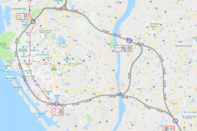 屏東高鐵環狀線。(作者提供) 屏東高鐵環狀線。(作者提供)