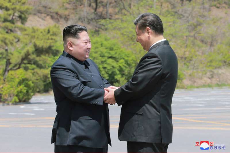 2018年5月,北韓最高領導人金正恩訪問中國大連,與習近平會談(朝中社) 2018年5月,北韓最高領導人金正恩訪問中國大連,與習近平會談(朝中社)