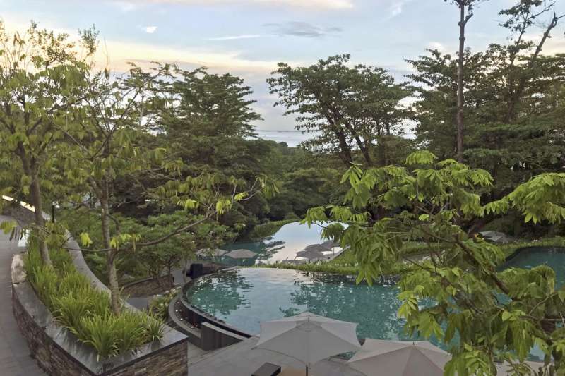 聖淘沙島的嘉佩樂酒店。(美聯社) 聖淘沙島的嘉佩樂酒店。(美聯社)