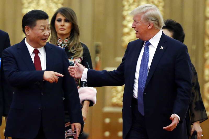 美國總統川普(右)與中國國家主席習近平(左)。(AP) 美國總統川普(右)與中國國家主席習近平(左)。(AP)