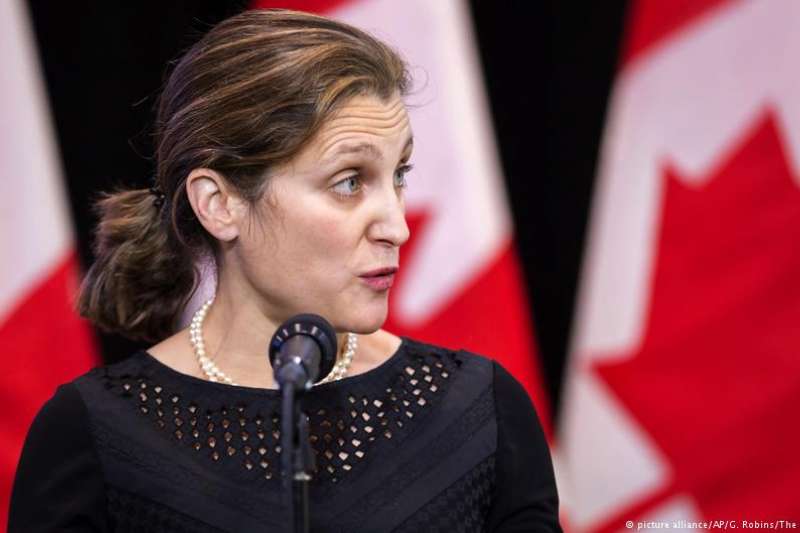 加拿大外交部長方慧蘭(Chrystia Freeland)。(AP) 加拿大外交部長方慧蘭(Chrystia Freeland)。(AP)