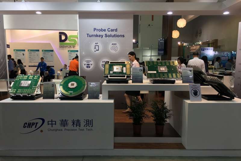 2018年9月5日至9月7日,中華精測攤位(I 2300)於南港展覽館展出五大應用領域之探針卡(Probe Card)。(取自中華精測官網) 2018年9月5日至9月7日,中華精測攤位(I 2300)於南港展覽館展出五大應用領域之探針卡(Probe Card)。(取自中華精測官網)