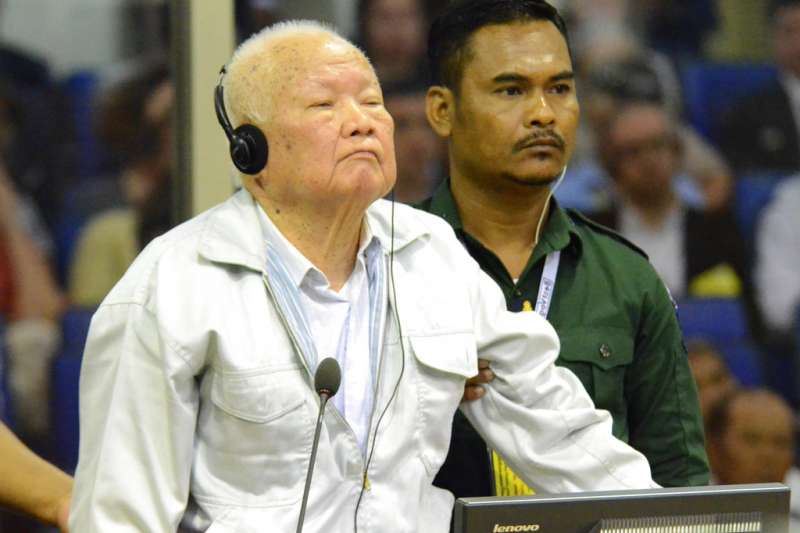 2018年11月16日,前「赤柬」(Khmer Rouge)高官喬森潘(Khieu Samphan)。(AP) 2018年11月16日,前「赤柬」(Khmer Rouge)高官喬森潘(Khieu Samphan)。(AP)