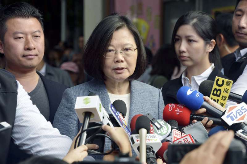 2018年11月24日,台灣九合一選舉,蔡英文總統投票(AP) 2018年11月24日,台灣九合一選舉,蔡英文總統投票(AP)
