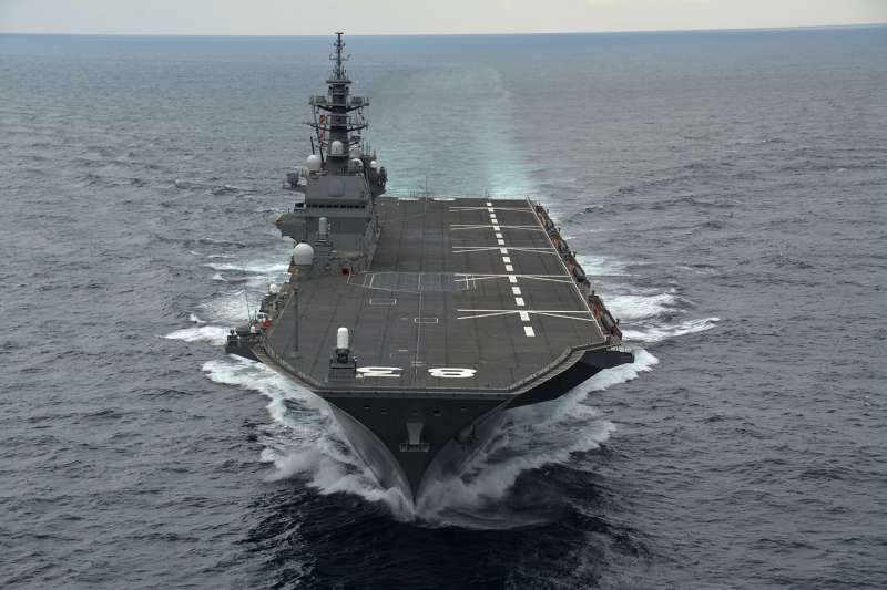 日本海上自衛隊的直升機護衛艦出雲號。(海上自衛隊官網) 日本海上自衛隊的直升機護衛艦出雲號。(海上自衛隊官網)