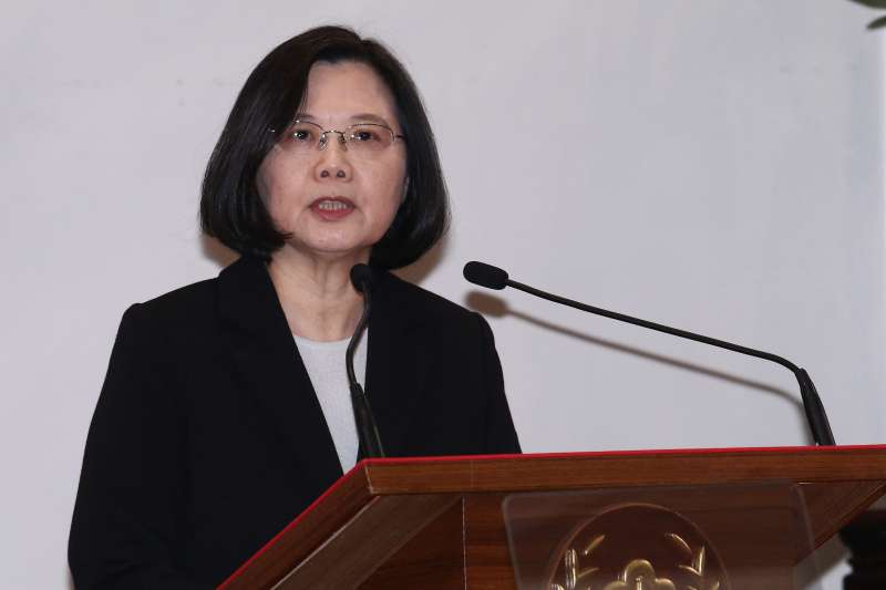 20190102-蔡英文總統於總統府回應習近平發表談話。(蔡親傑攝) 20190102-蔡英文總統於總統府回應習近平發表談話。(蔡親傑攝)