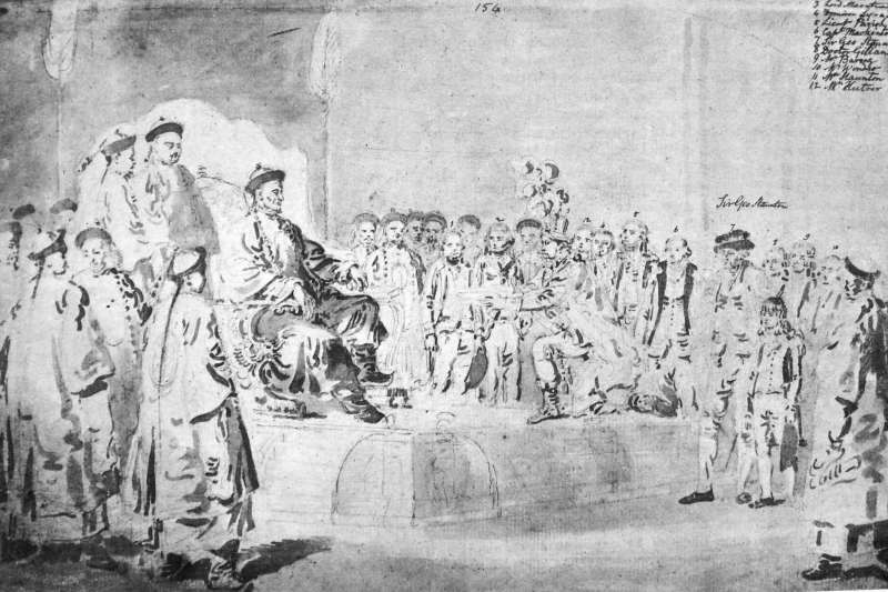 馬嘎爾尼使團晉見乾隆(維基百科.公有領域) 馬嘎爾尼使團晉見乾隆(維基百科.公有領域)