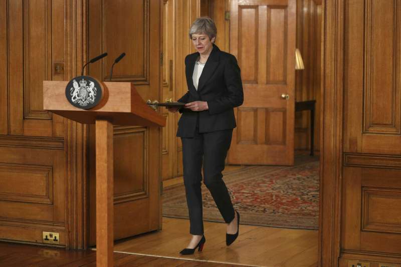 英國首相梅伊20日表示,她打算把脫歐期限延至6月30日。(AP) 英國首相梅伊20日表示,她打算把脫歐期限延至6月30日。(AP)