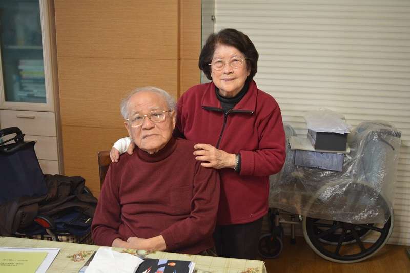 20190418-參加台灣民主聯軍的陳明忠先生。(許劍虹提供) 20190418-二七部隊老兵陳明忠與他的妻子馮守娥,都是堅決主張兩岸和平統一的左翼統派份子,不只反對台獨,也反對兩位蔣總統執政的中華民國政府,將之視為"美帝走狗"看待。(許劍虹提供)