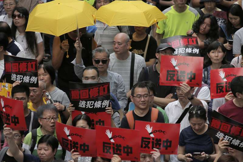 2019年4月28日,香港特區政府修訂《逃犯條例》,引爆數萬人示威抗議(AP) 2019年4月28日,香港特區政府修訂《逃犯條例》,引爆數萬人示威抗議(AP)