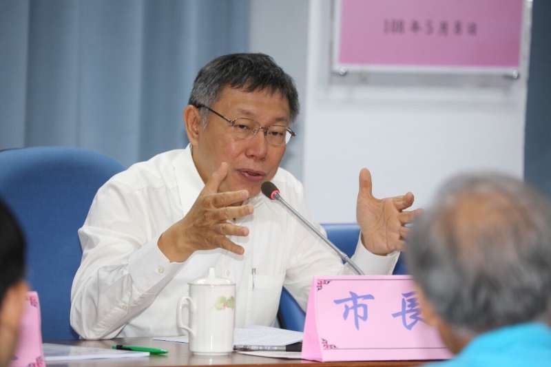 20190508-台北市長柯文哲8日上午前往北投,與里長進行市政座談。(台北市政府提供) 20190508-台北市長柯文哲8日上午前往北投,與里長進行市政座談。(台北市政府提供)