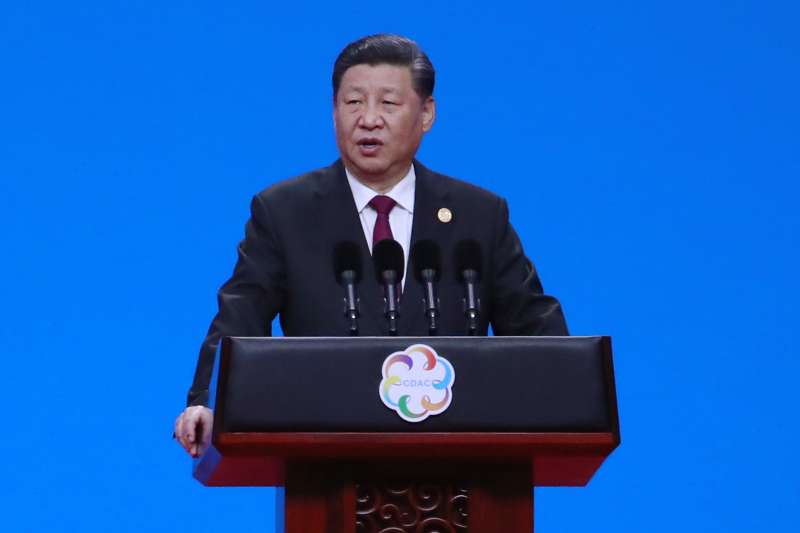 中國國家主席習近平2019年5月15日在北京舉行的「亞洲文明對話大會」開幕式上講話(AP) 中國國家主席習近平2019年5月15日在北京舉行的「亞洲文明對話大會」開幕式上講話(AP)