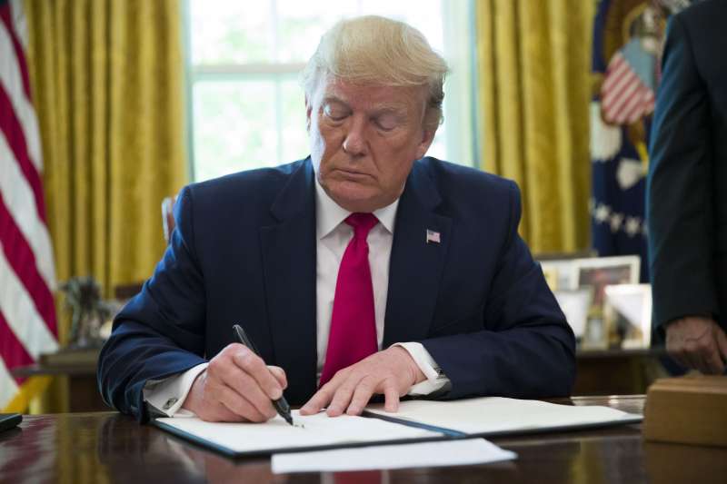 2019年6月24日,美國總統川普對伊朗追加經濟制裁(AP) 2019年6月24日,美國總統川普對伊朗追加經濟制裁(AP)