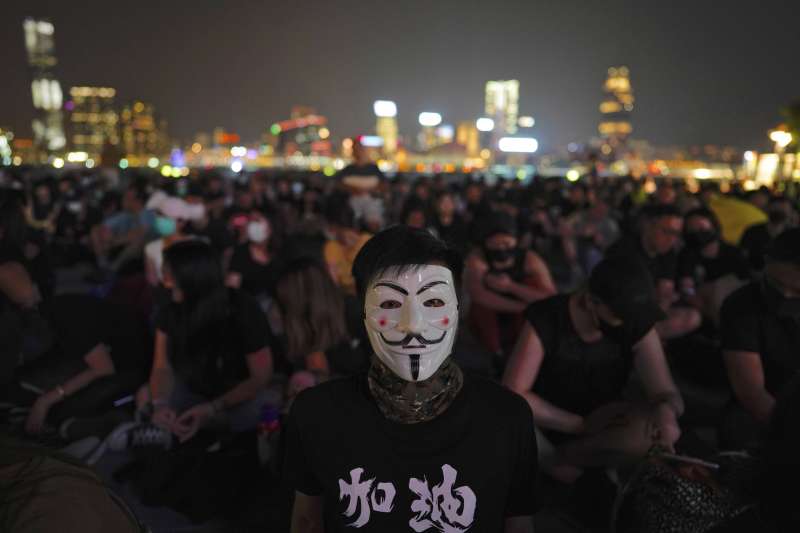 2019年9月,香港「反送中」運動,V怪客(AP) 2019年9月,香港「反送中」運動,V怪客(AP)
