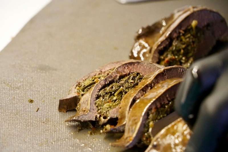 薩雷爾諾特有小吃: 牛脾(曾廣儀攝) 薩雷爾諾特有小吃: 牛脾(曾廣儀攝)