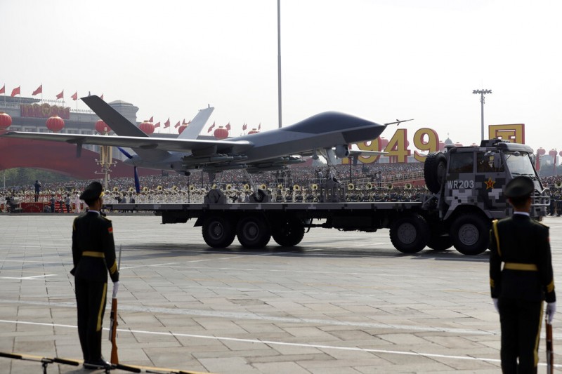 2019十一國慶的天安門大閱兵、解放軍、無人機。(美聯社) 2019十一國慶的天安門大閱兵、解放軍、無人機。(美聯社)