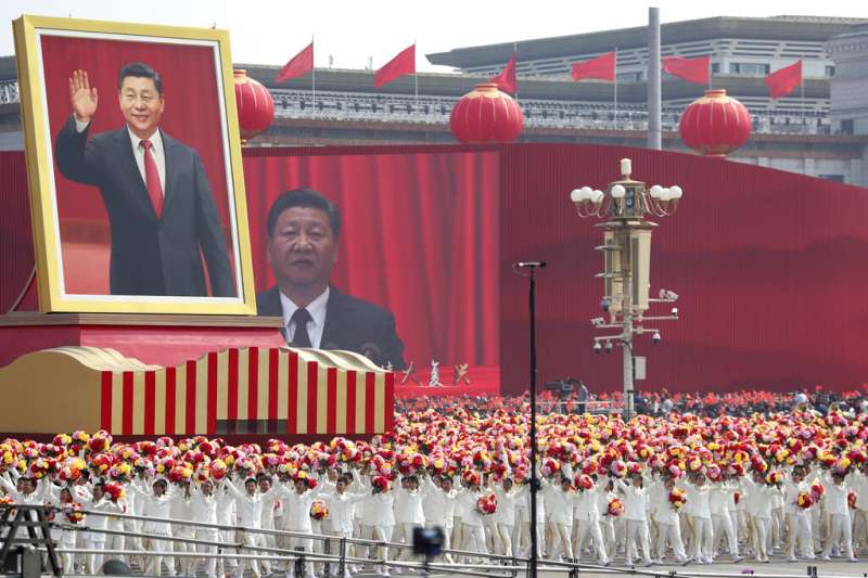 2019十一國慶的天安門大閱兵、習近平。(美聯社) 2019十一國慶的天安門大閱兵、習近平。(美聯社)