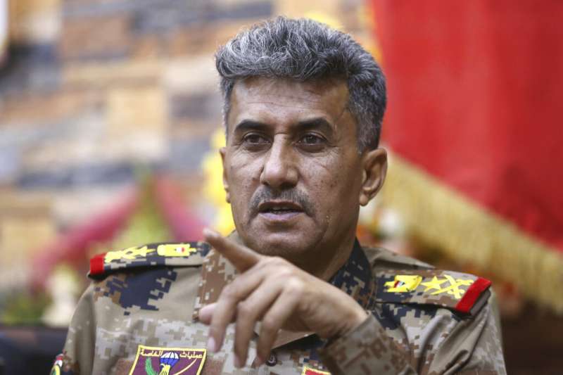 討伐「伊斯蘭國」有功的伊拉克反恐局(Counter-Terrorism Service)指揮官沙迪(Abdul-Wahab al-Saadi)。(美聯社) 討伐「伊斯蘭國」有功的伊拉克反恐局(Counter-Terrorism Service)指揮官沙迪(Abdul-Wahab al-Saadi)。(美聯社)