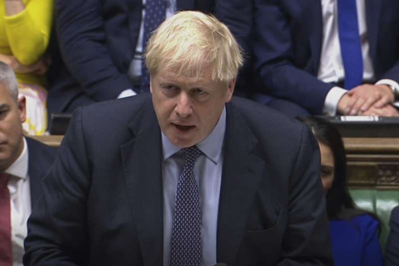 2019年10月19日,英國下議院表決首相強森(Boris Johnson)的新版脫歐協議(AP) 2019年10月19日,英國下議院表決首相強森(Boris Johnson)的新版脫歐協議(AP)