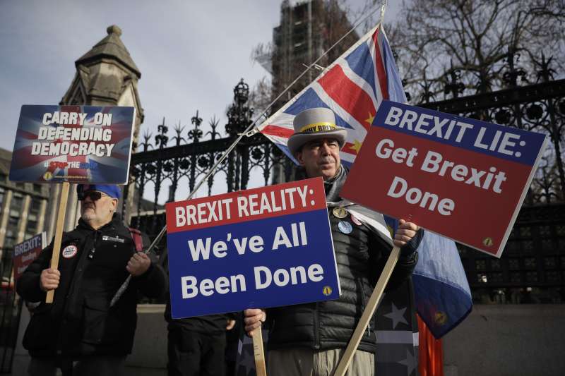 2020年1月31日,英國脫離歐盟,進入11個月的過渡期(AP) 2020年1月31日,英國脫離歐盟,進入11個月的過渡期(AP)
