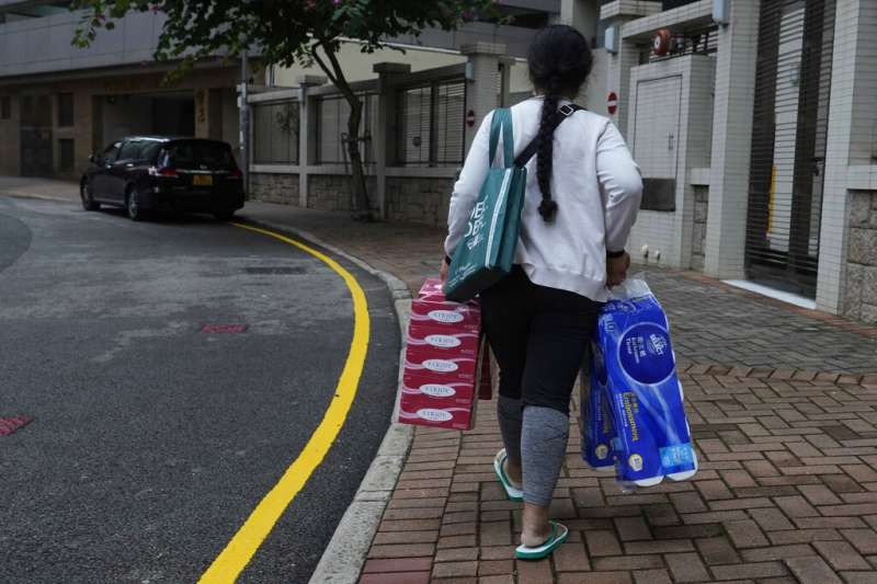 住在香港的外籍移工（美聯社）