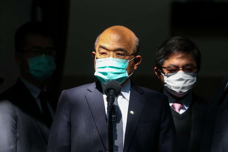 20200410-行政院長蘇貞昌10日於立院接受媒體聯訪。(顏麟宇攝) 20200410-行政院長蘇貞昌10日於立院接受媒體聯訪。(顏麟宇攝)