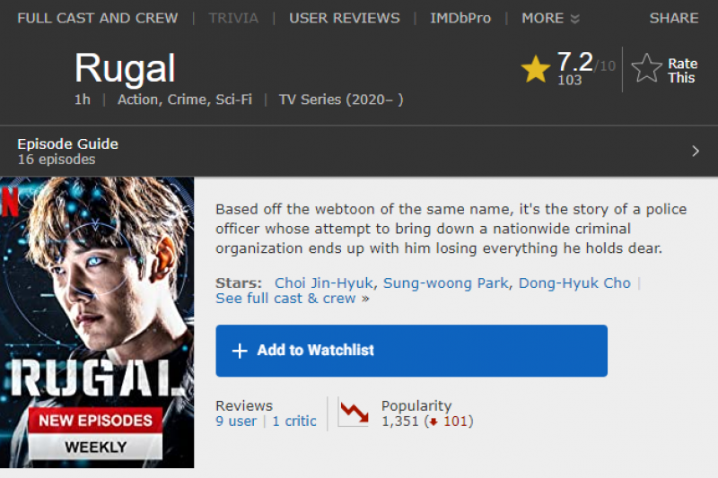 第七名《Rugal:無淚交鋒》(圖/擷取自IMDb) 第七名《Rugal:無淚交鋒》(圖/擷取自IMDb)
