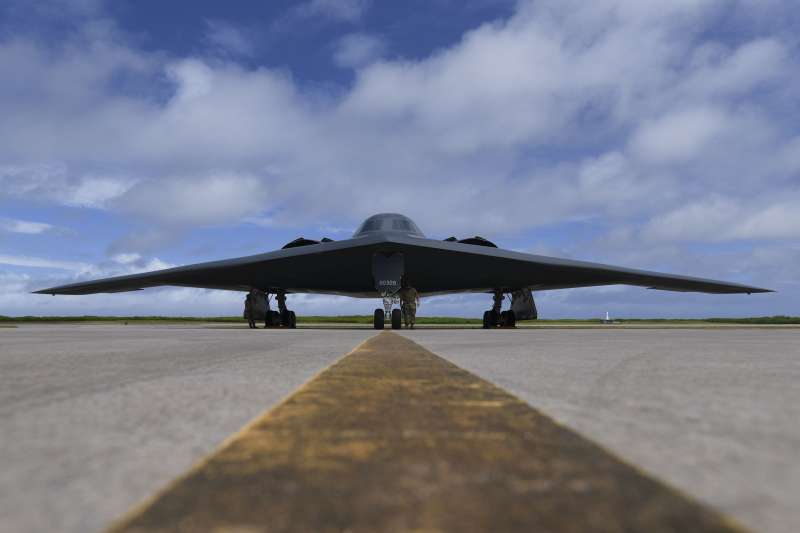 美國空軍的B-2轟炸機。(美國太平洋空軍司令部) 美國空軍的B-2轟炸機。(美國太平洋空軍司令部)