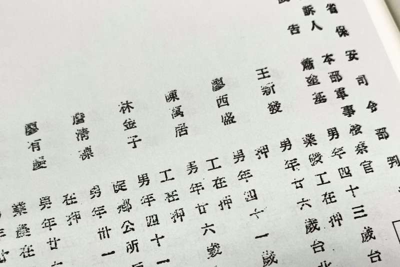 20201227-國史館《戰後臺灣政治案件:鹿窟事件、統中會案史料彙編》新書發表會,圖為鹿窟事件礦工蕭塗基遭起訴檔案(翻攝自國史館提供檔案) 20201227-國史館《戰後臺灣政治案件:鹿窟事件、統中會案史料彙編》新書發表會,圖為鹿窟事件礦工蕭塗基遭起訴檔案(翻攝自國史館提供檔案)