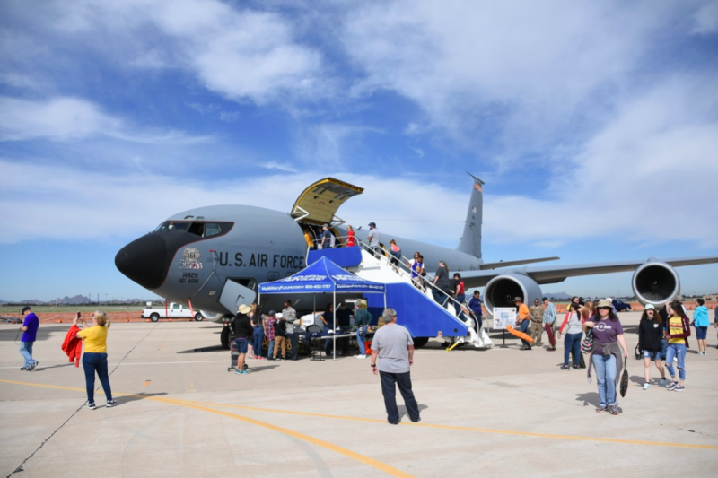 亞利桑那州空中國民兵的KC-135R，來自以與中華民國友好的高華德參議員命名的高華德空中國民兵基地（許劍虹攝）