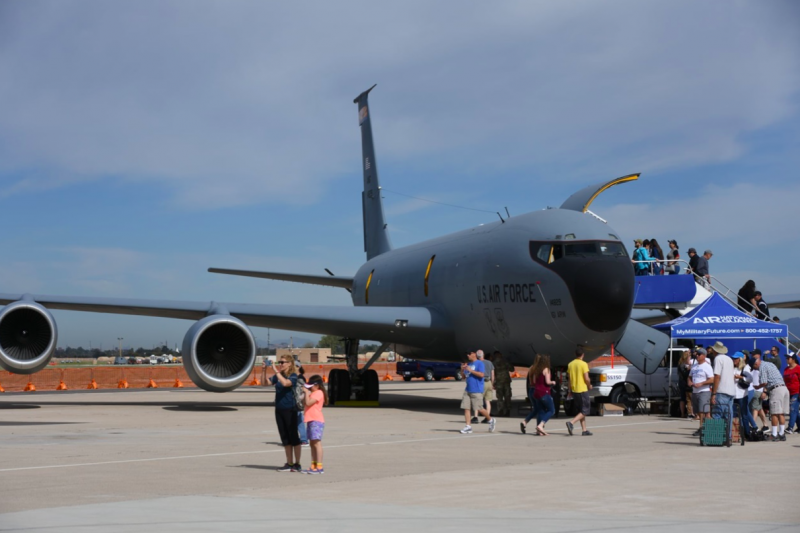 KC-135R空中加油機搭配F-16C/D型，亞利桑那空中國民兵的打擊範圍已經超越中華民國空軍。（許劍虹攝）