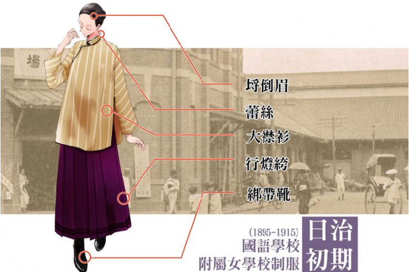 近100年前的台灣女學生穿什麼 日治時期 中山女高 華麗制服 繁雜服儀規定一次大公開 風傳媒