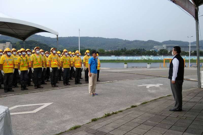 實兵演練集合。(圖/台北市政府環保局提供)